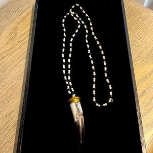 Fabulous horn long necklace NWT 🌟